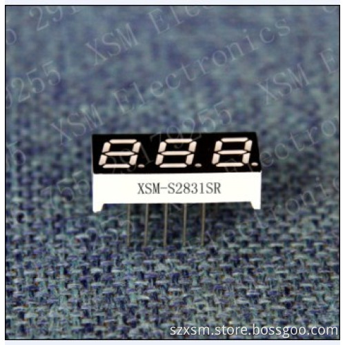 0.28"3 digit 7 segment led numeric display